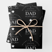Personalisiert frohe Weihnachtsmonogramm auf Vater Geschenkpapier Set (Beispiel)