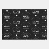 Personalisiert frohe Weihnachtsmonogramm bis Mama  Geschenkpapier Set (Vorderseite 3)