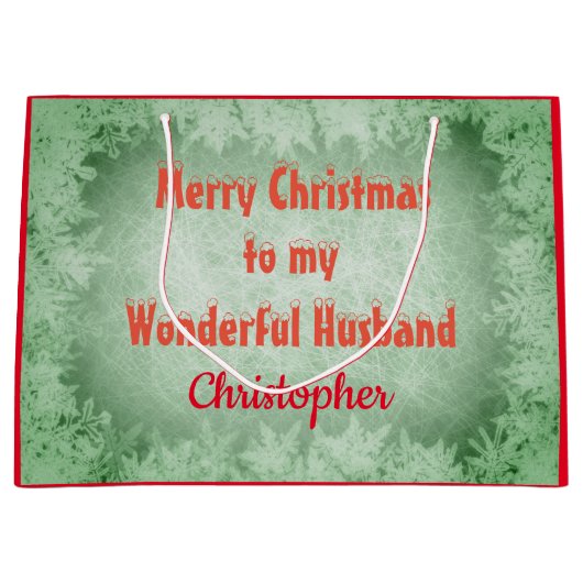 Personalisiert Frohe Weihnachtsmusik Große Geschenktüte (Vorderseite)