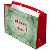 Personalisiert Frohe Weihnachtsmusik Große Geschenktüte (Rückseite Schrägansicht)