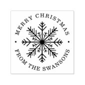 Personalisiert Frohe Weihnachtsschneeflocke Permastempel (Design)