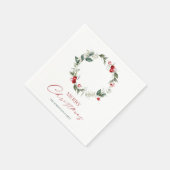 Personalisiert Frohe Weihnachtszeitung Napkins Serviette (Ecke)