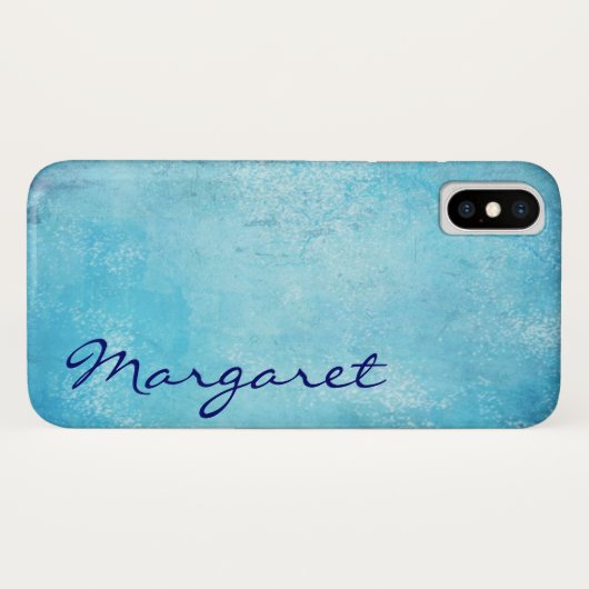 Personalisiert fröhliches blaues Wasser Case-Mate iPhone Hülle (Rückseite (Horizontal))