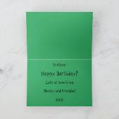 Personalisiert Frosch Grußkarte Karte (Innenseite)