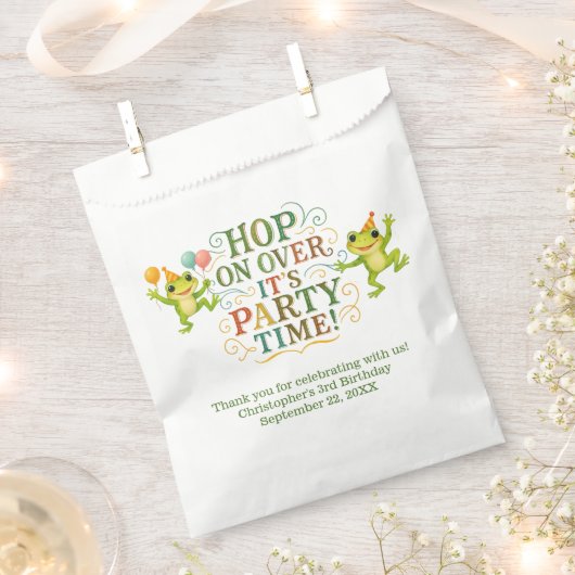 Personalisiert Froschkind Kinder Junge Mädchen Geb Geschenktütchen (Ausgeschnitten)