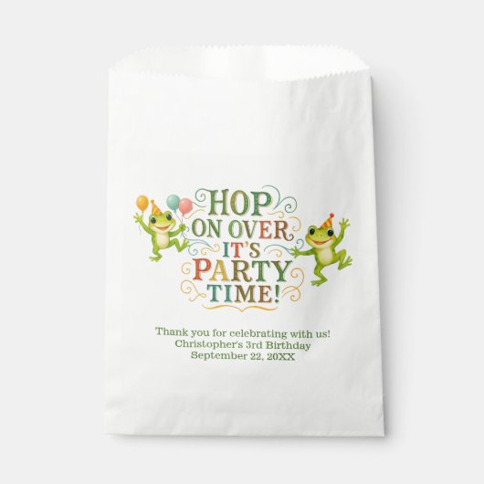 Personalisiert Froschkind Kinder Junge Mädchen Geb Geschenktütchen (Vorderseite)