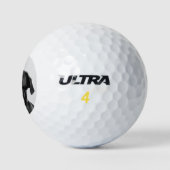 Personalisiert Fügen Sie Ihr Foto Mops Dog Schwarz Golfball (Logo)