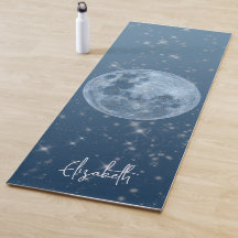 Personalisiert Full Moon Blue Ombre Celestial