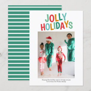 Personalisiert Fun Foto Jolly Feiertage Weihnachte Feiertagskarte