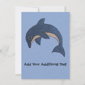 Personalisiert Fun Jumping Geburtstagsparty Dolphi Einladung (Rückseite)