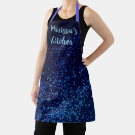 Personalisiert Fun Midnite Blue Confetti Schürze