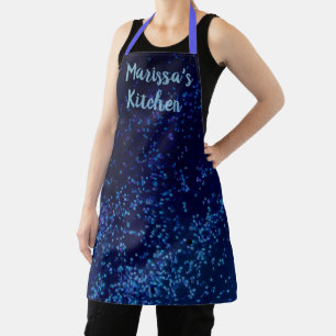 Personalisiert Fun Midnite Blue Confetti Schürze