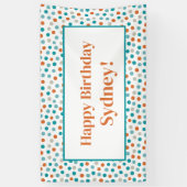 Personalisiert Fun Polka Dots Confetti Geburtstag Banner (Vertikal)