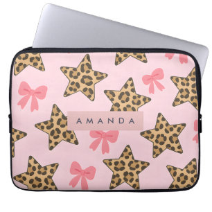 Personalisiert Fun Tiger Print Star Muster Laptopschutzhülle