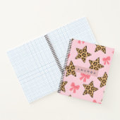 Personalisiert Fun Tiger Print Star Muster Notizblock (Innenseite)