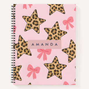 Personalisiert Fun Tiger Print Star Muster Notizblock