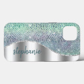 Personalisiert Funkelnd Diamond Snakeskin Case-Mate iPhone Hülle (Rückseite (Horizontal))