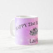 Personalisiert Funkelnd Tasse am 21. Geburtstag (Vorderseite Links)