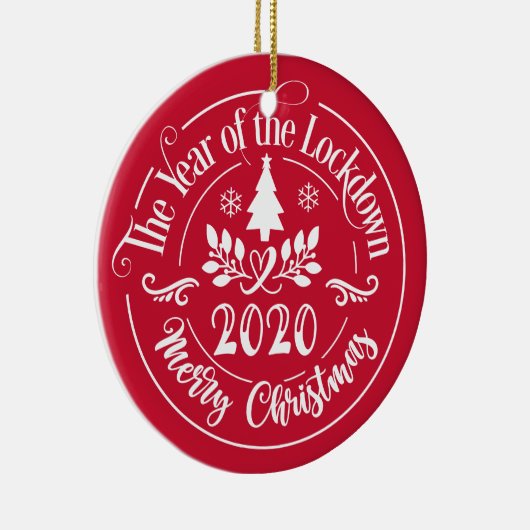 Personalisiert Funny 2020 Keramik Ornament (Rechts)