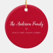 Personalisiert Funny 2020 Masked & Frohe Weihnacht Keramik Ornament (Hinten)