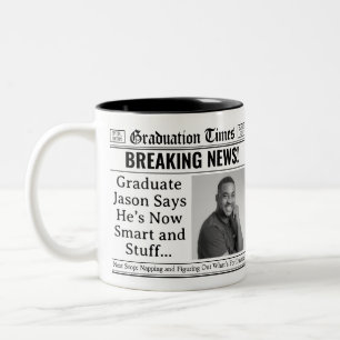 Personalisiert Funny Abschluss Tasse Zeitung Tasse