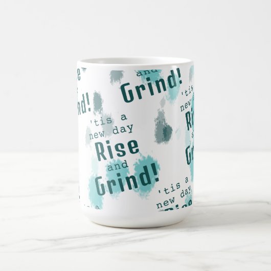 Personalisiert Funny Abstrakt Blue Grey Green Spla Kaffeetasse (Mittel)