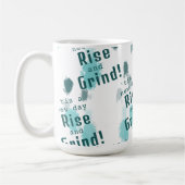 Personalisiert Funny Abstrakt Blue Grey Green Spla Kaffeetasse (Links)