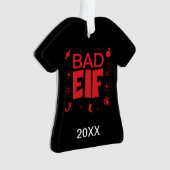 Personalisiert Funny Bad Elf Weihnachten Ornament (Vorderseite)