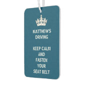 Personalisiert Funny Behielt Calm Blue Driving Autolufterfrischer (Links)