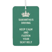 Personalisiert Funny Behielt Calm Emerald Green Dr Autolufterfrischer (Vorderseite)