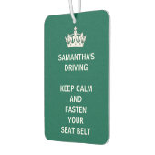 Personalisiert Funny Behielt Calm Emerald Green Dr Autolufterfrischer (Links)