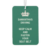 Personalisiert Funny Behielt Calm Emerald Green Dr Autolufterfrischer (Rückseite)