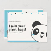 Personalisiert - Funny Blue Panda Postkarte (Vorne/Hinten)