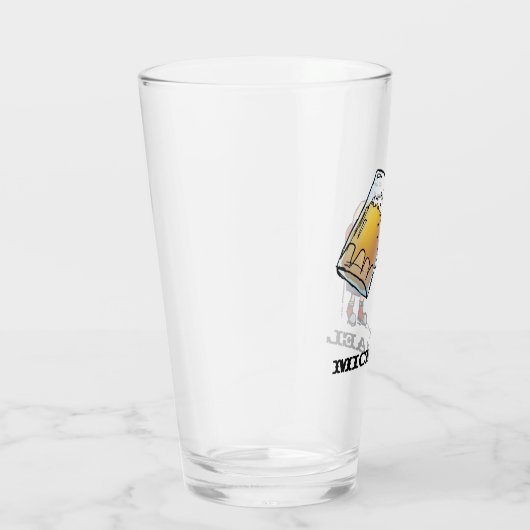 Personalisiert Funny Cartoon Beer Typ Glas (Rechts)