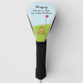 Personalisiert Funny Cartoon Cat Golf Joke Headcover (Vorderseite)