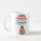 Personalisiert Funny Cat Frohe Weihnachtsfeier Tas Kaffeetasse (Links)