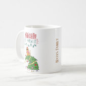 Personalisiert Funny Cat Weihnachten Tasse (Vorderseite Links)