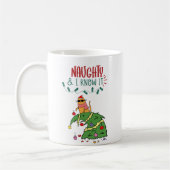 Personalisiert Funny Cat Weihnachten Tasse (Links)