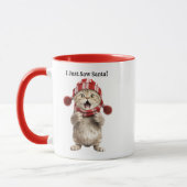 Personalisiert Funny Cat Weihnachten Tasse (Links)