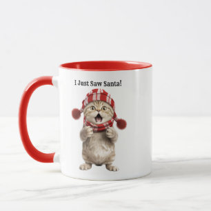 Personalisiert Funny Cat Weihnachten Tasse
