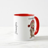 Personalisiert Funny Cat Weihnachten Tasse (VorderseiteRechts)