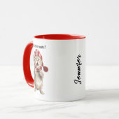 Personalisiert Funny Cat Weihnachten Tasse (Vorderseite Links)