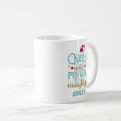 Personalisiert Funny Christmas Naughty oder Nice C Kaffeetasse (VorderseiteRechts)