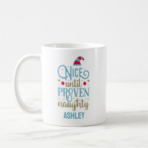 Personalisiert Funny Christmas Naughty oder Nice C Kaffeetasse