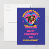 Personalisiert Funny Dinosaur Valentinstag Postkarte (Vorne/Hinten)