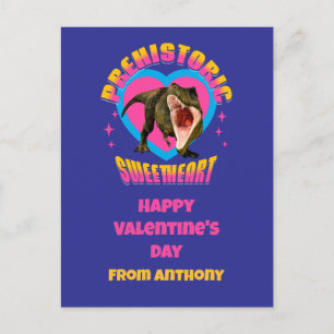 Personalisiert Funny Dinosaur Valentinstag Postkarte