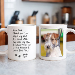Personalisiert Funny Dog Vater Foto Kaffeetasse