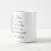 Personalisiert Funny Dog Vater Kaffeetasse (Vorderseite Links)