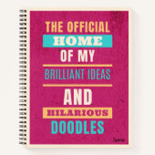 Personalisiert Funny Doodles Pink Script Typografy Notizblock (Vorderseite)