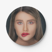 Personalisiert Funny Face Selfie Pappteller (Vorderseite)